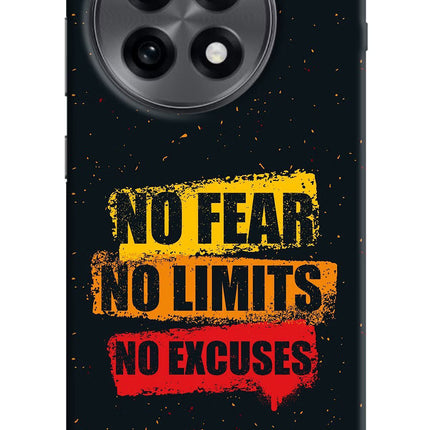 No Fear No Limits No Excuse OnePlus 13R Hard Case Back Cover by Casekaro