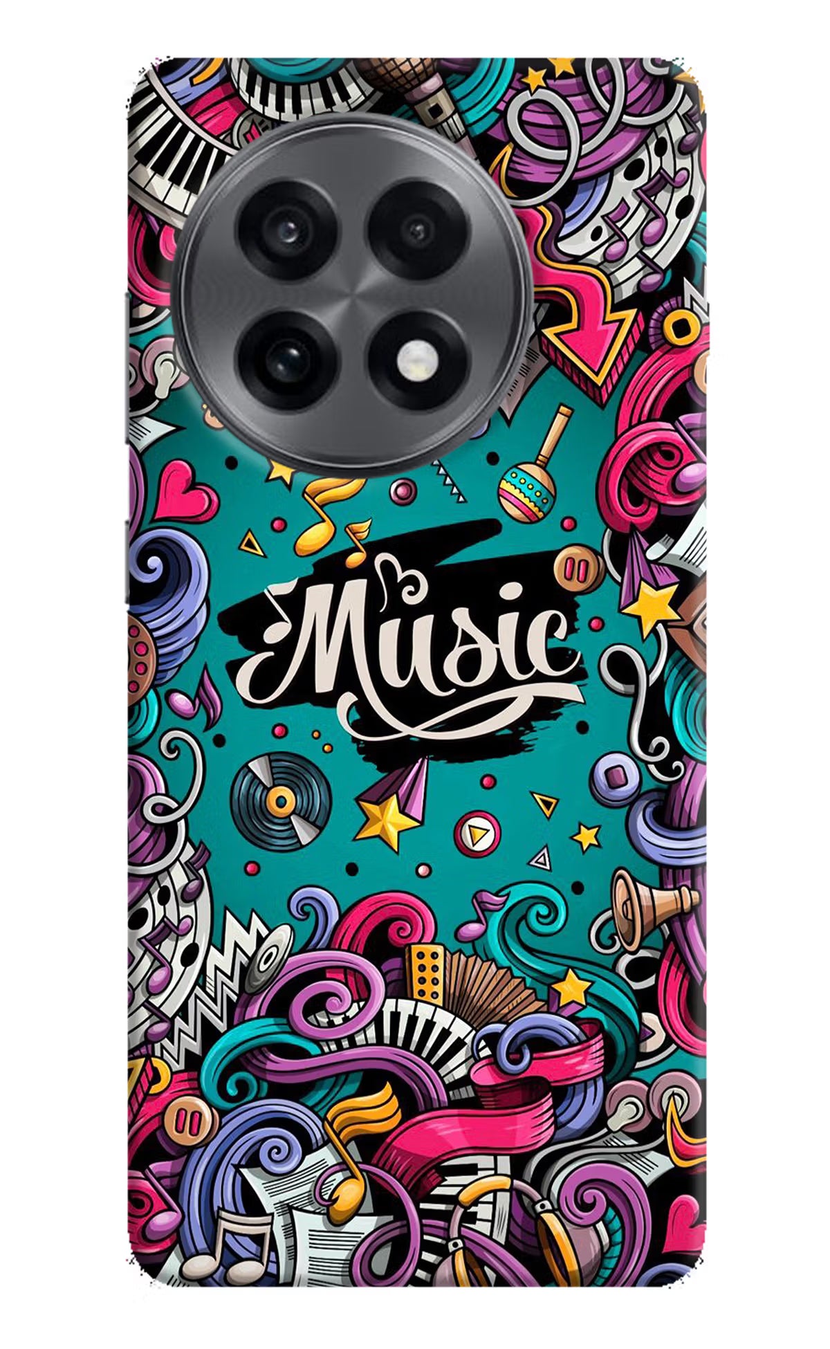 Music Graffiti OnePlus 13R Hard Case Back Cover by Casekaro