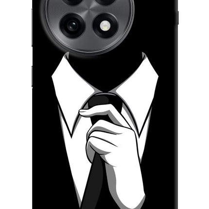 Black Tie OnePlus 13R Hard Case Back Cover by Casekaro