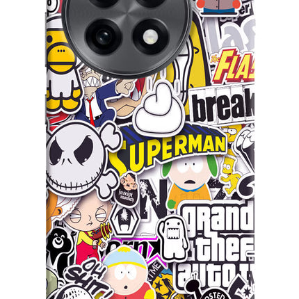 Sticker Bomb OnePlus 13R Hard Case Back Cover by Casekaro