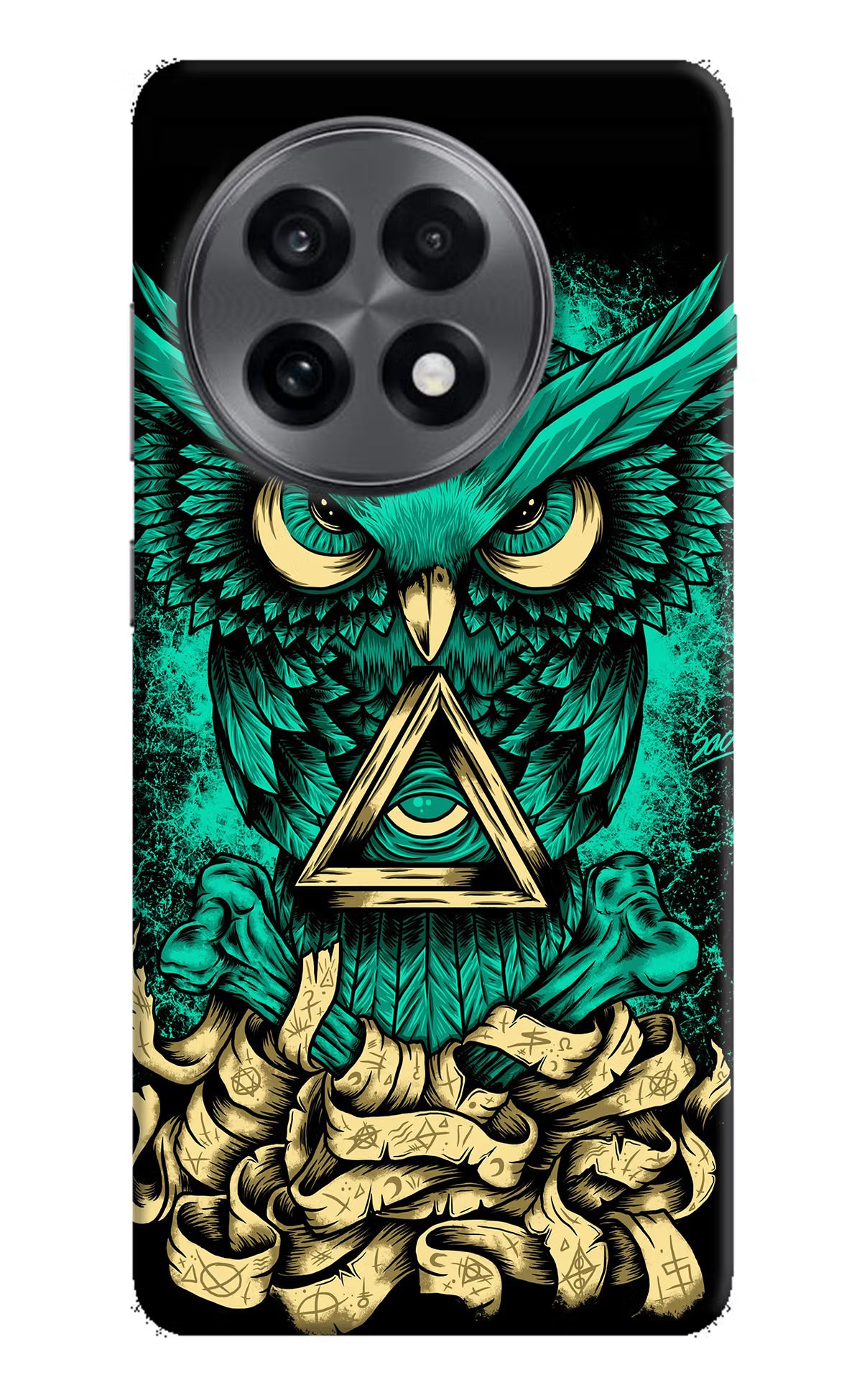 Green Owl OnePlus 13R Hard Case Back Cover by Casekaro