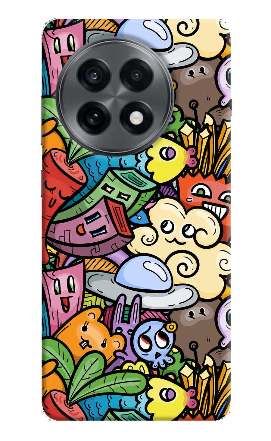 Veggie Doodle OnePlus 13R Back Cover, Hard case