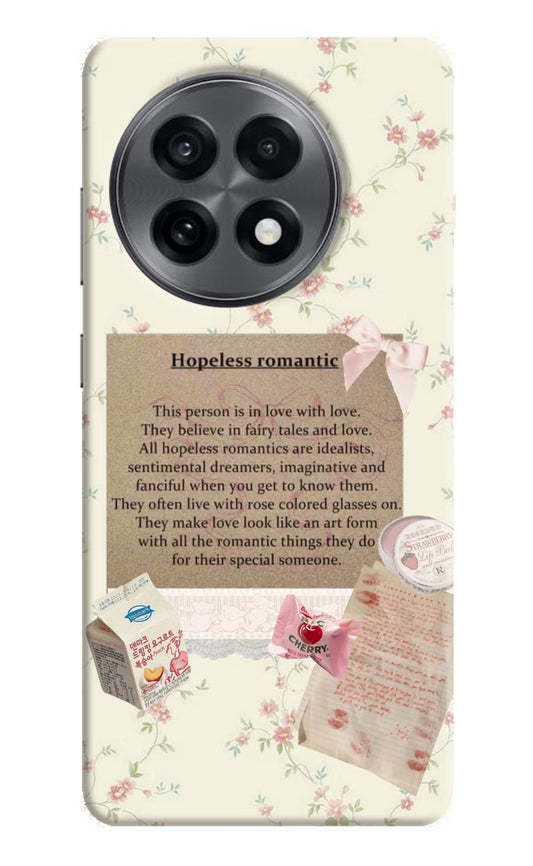 Hopeless Romantic OnePlus 13R Hard Case Back Cover by Casekaro