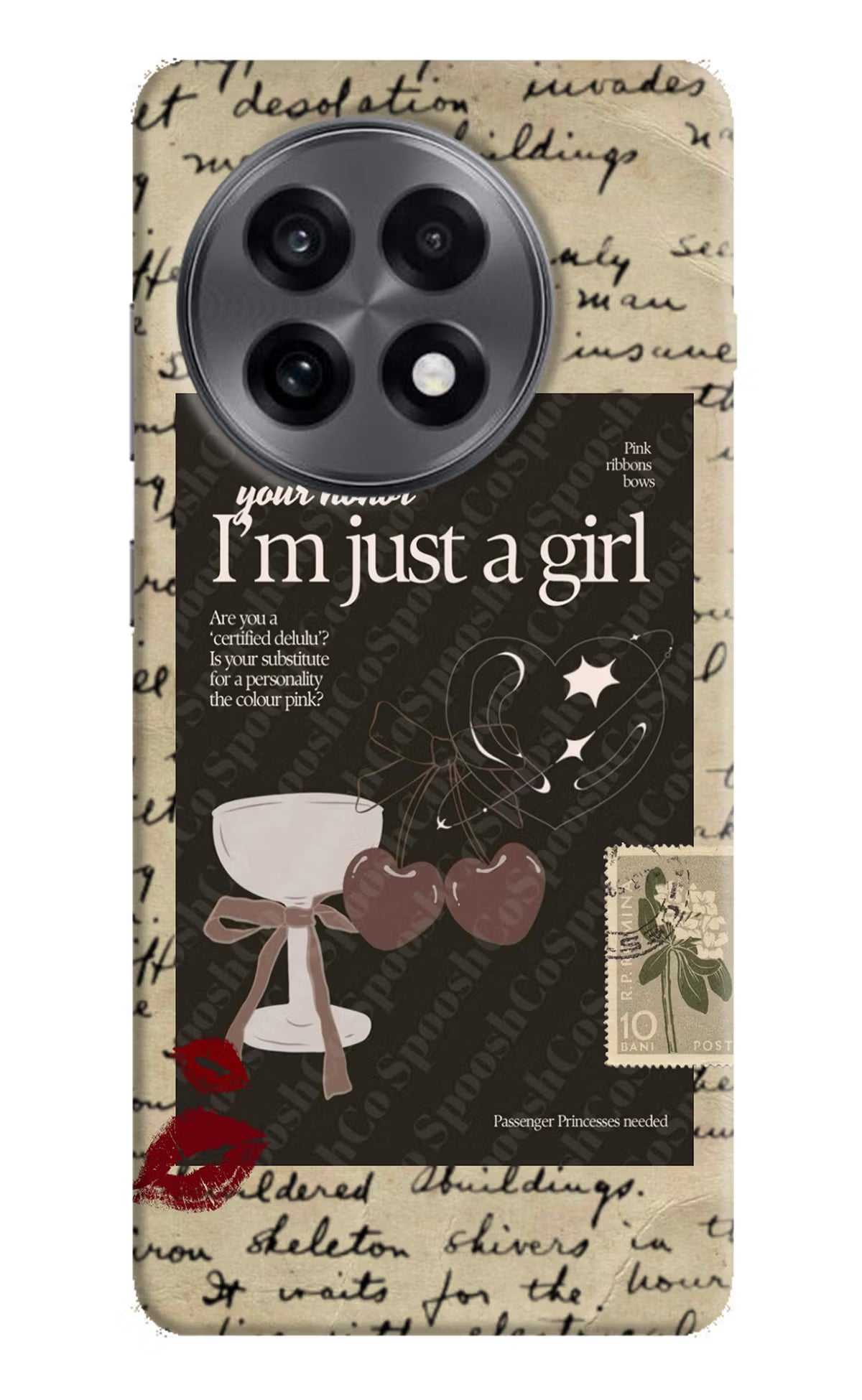 I am just a girl OnePlus 13R Hard Case Back Cover by Casekaro