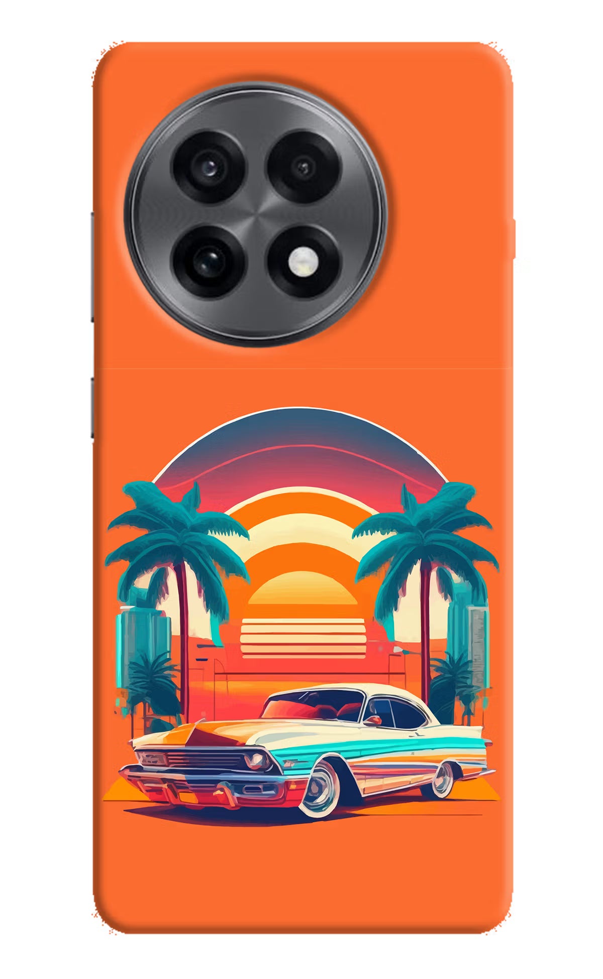 Palm Drive 80s OnePlus 13R Hard Case Back Cover by Casekaro