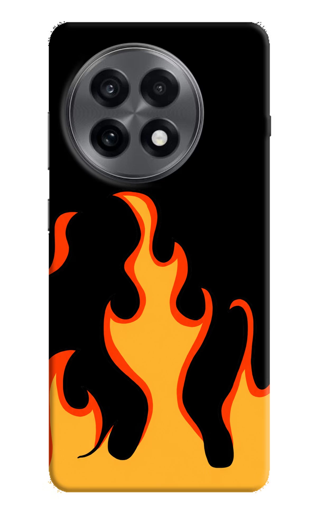 Fired Up – Black OnePlus 13R Hard Case Back Cover by Casekaro