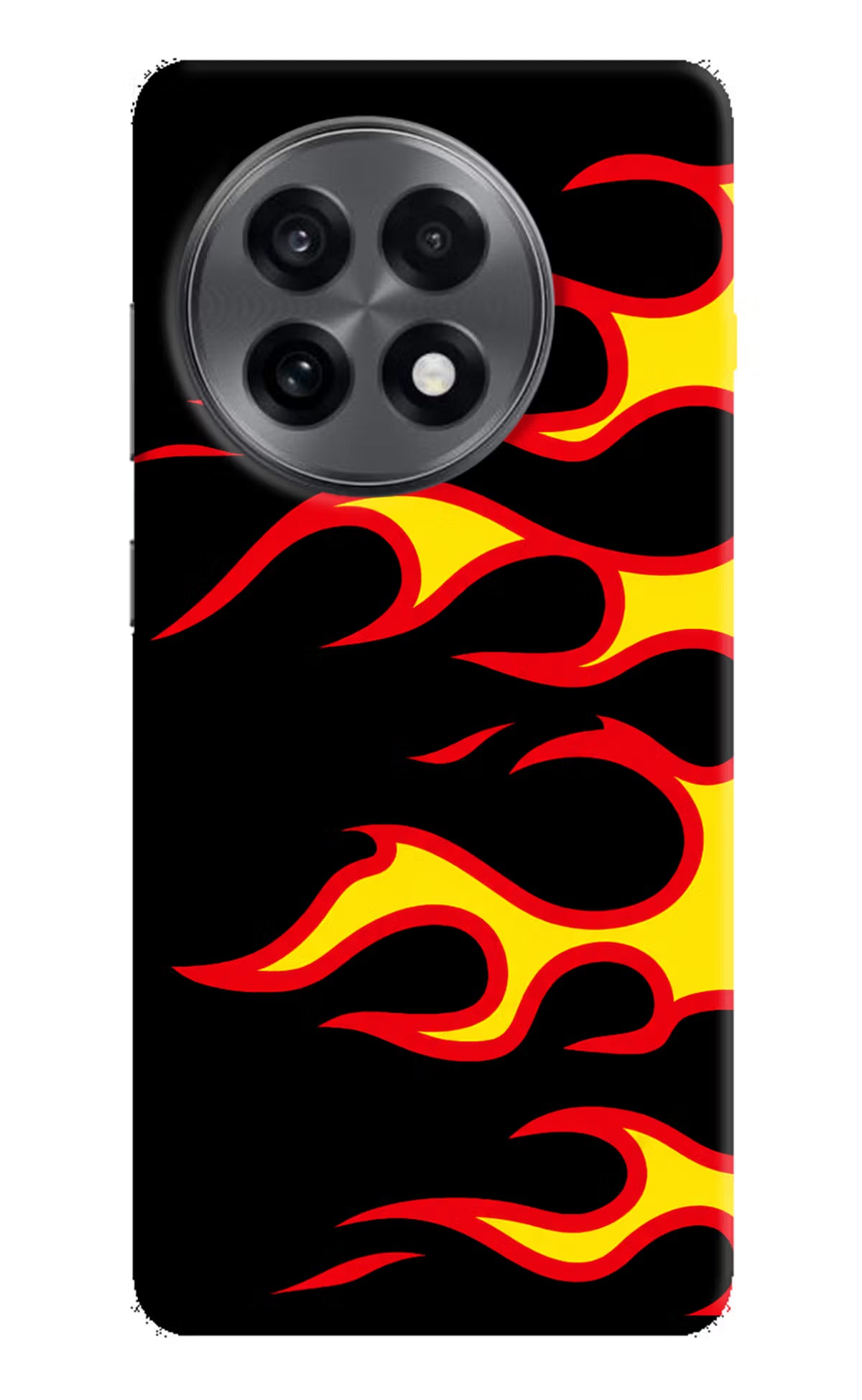 Side Sweep Flames OnePlus 13R Hard Case Back Cover by Casekaro