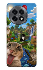 Minecraft Cat Chaos OnePlus 13R Hard Case Back Cover by Casekaro