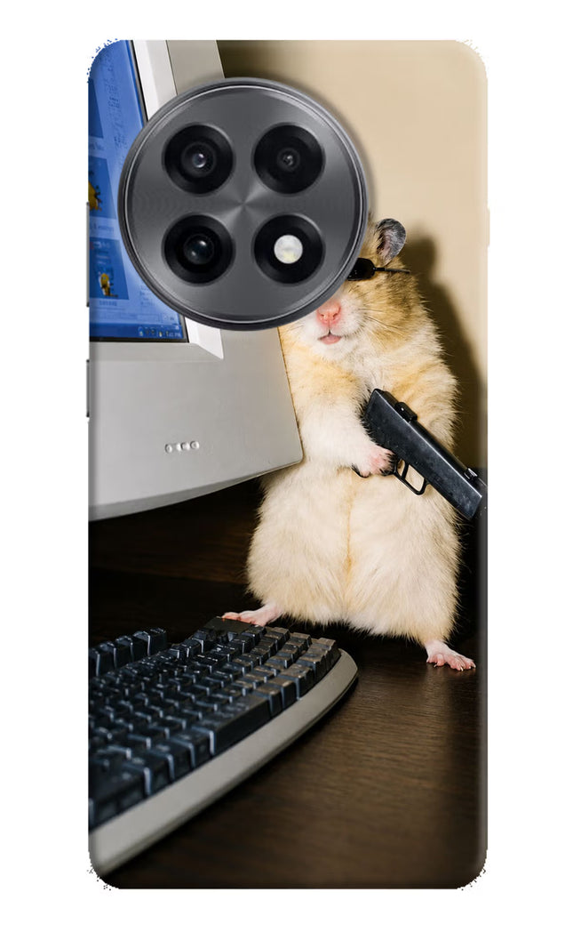 Hacker Hamster OnePlus 13R Hard Case Back Cover by Casekaro