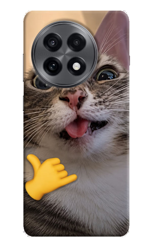 Silly Cat Call OnePlus 13R Hard Case Back Cover by Casekaro