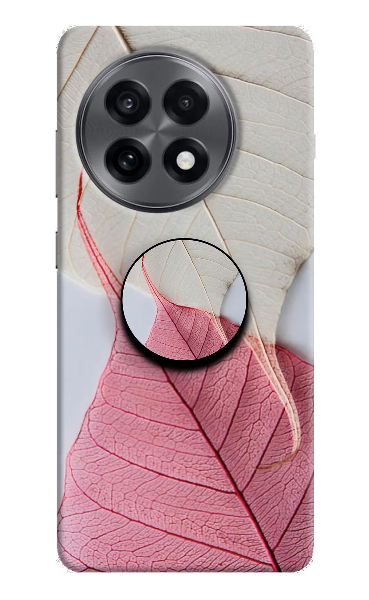 White Pink Leaf OnePlus 13R Pop Case by Casekaro