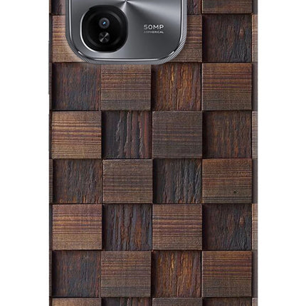 Wooden Cube Design iQOO Z9X Hard Case Back Cover by Casekaro