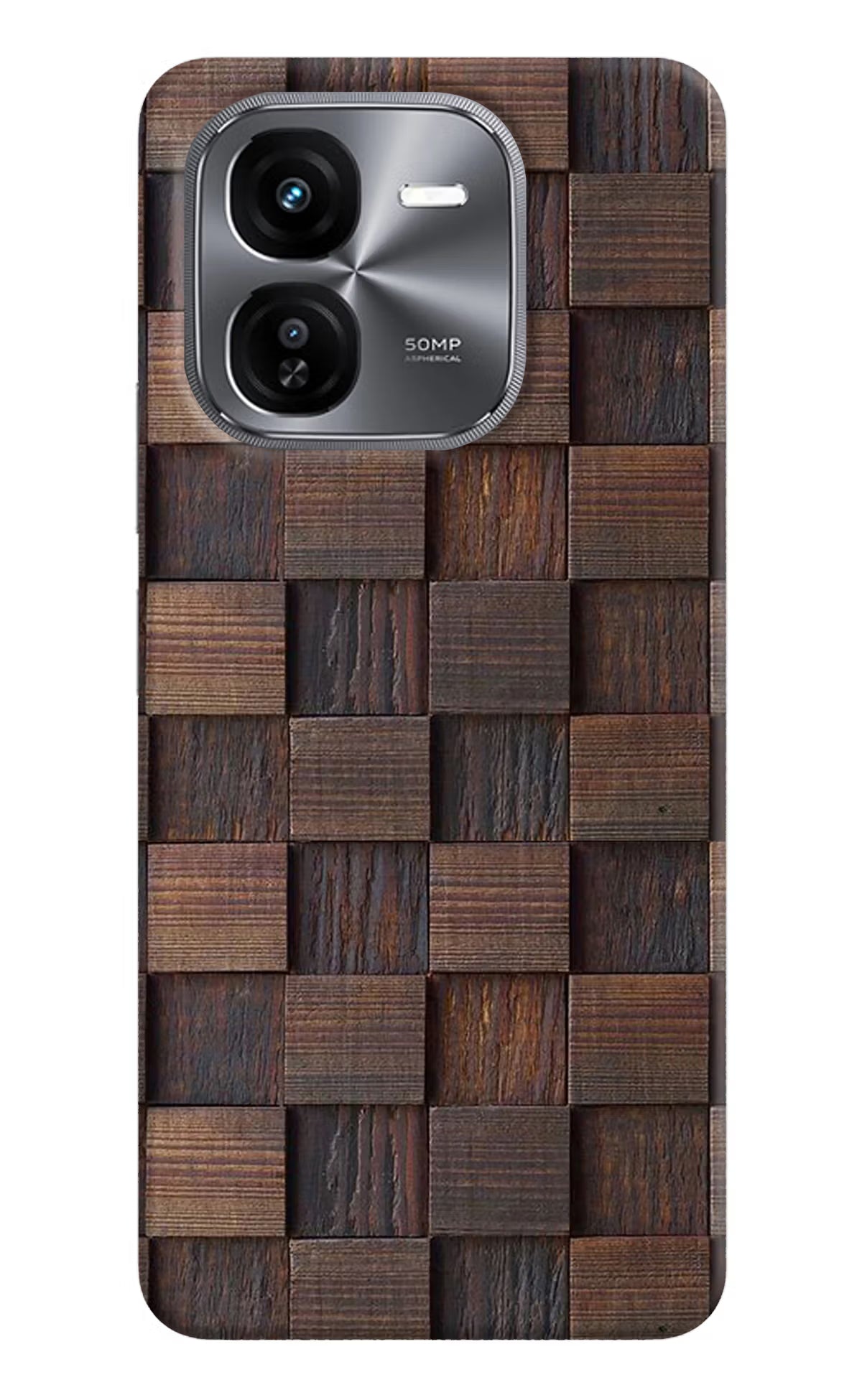 Wooden Cube Design iQOO Z9X Hard Case Back Cover by Casekaro