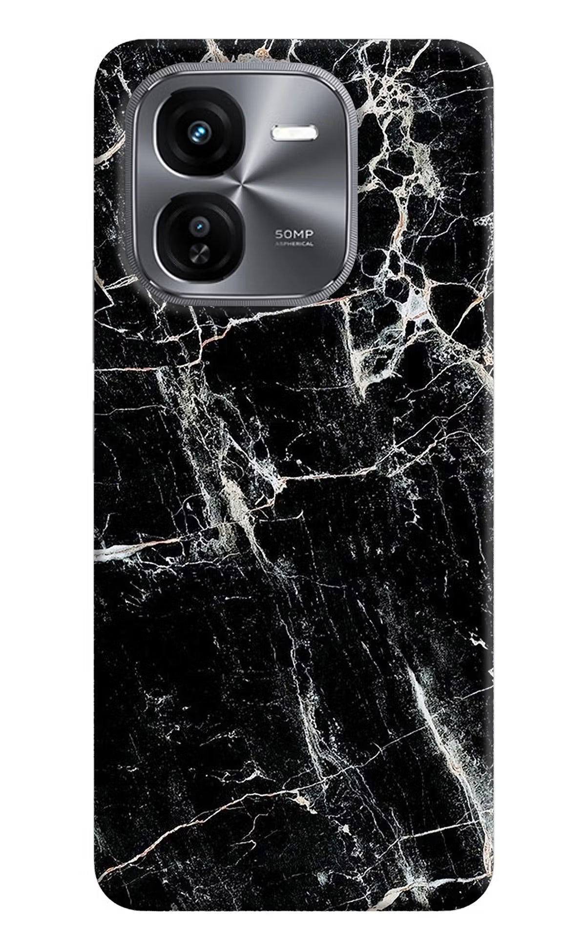 Black Marble Texture iQOO Z9X Hard Case Back Cover by Casekaro