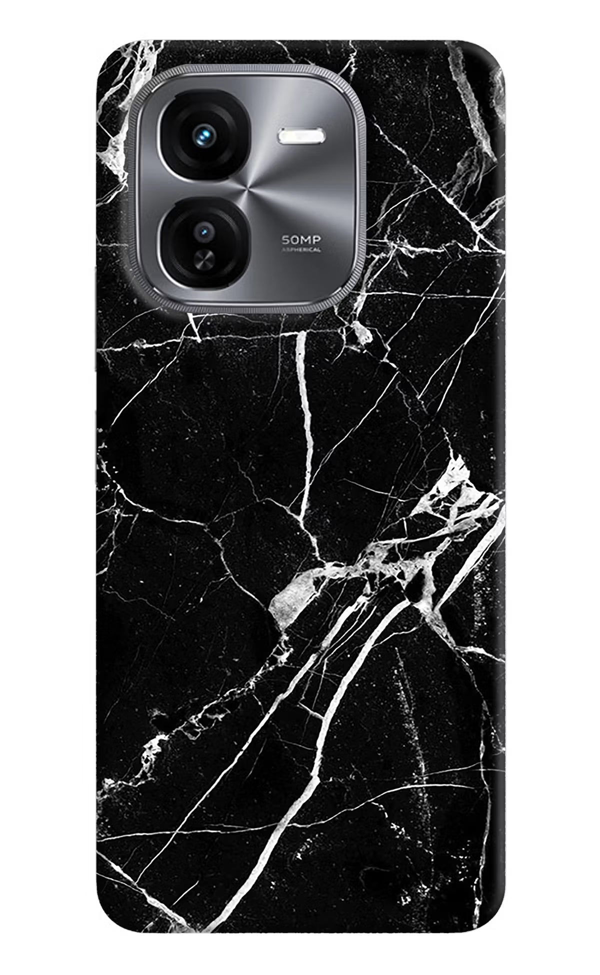 Black Marble Pattern iQOO Z9X Hard Case Back Cover by Casekaro