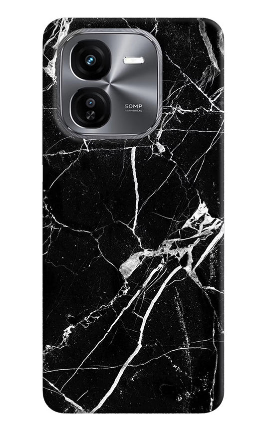 Black Marble Pattern iQOO Z9X Hard Case Back Cover by Casekaro