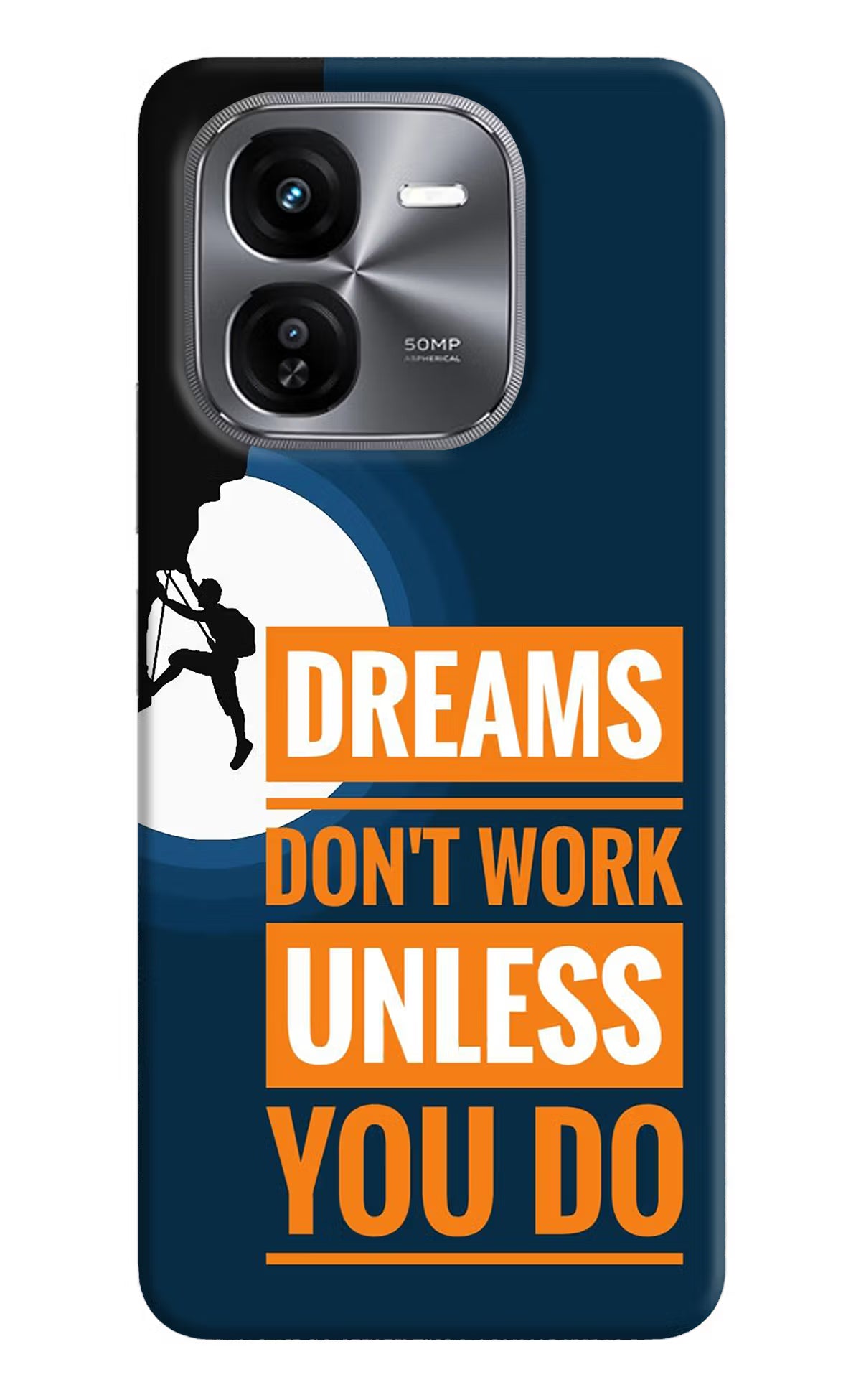 Dreams Don’T Work Unless You Do iQOO Z9X Hard Case Back Cover by Casekaro