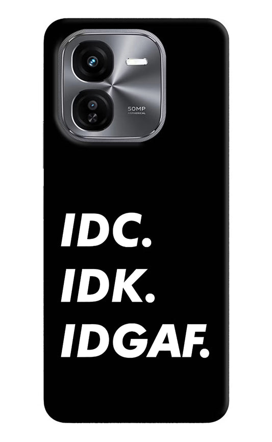 Idc Idk Idgaf iQOO Z9X Hard Case Back Cover by Casekaro