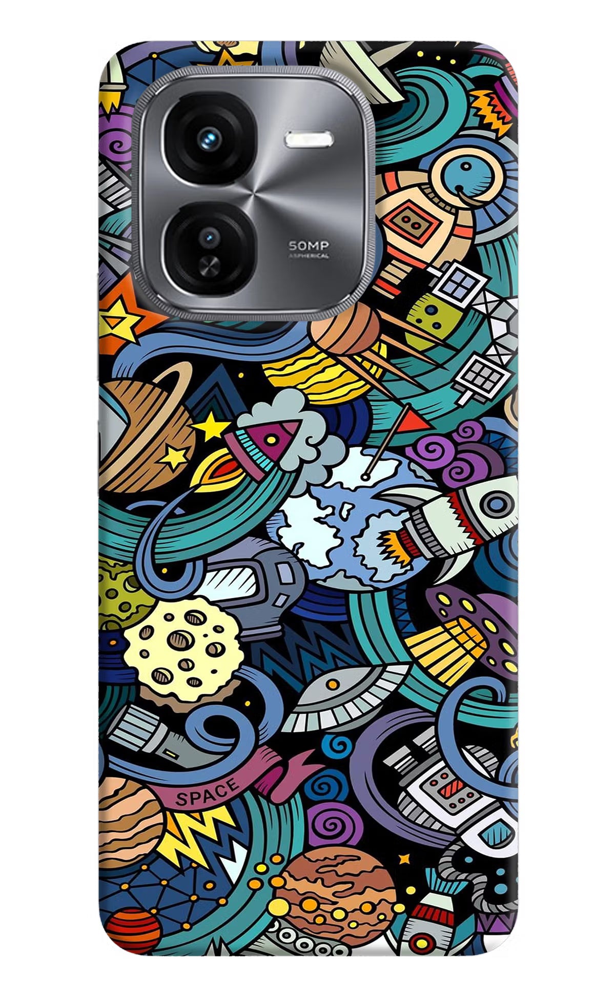 Space Abstract iQOO Z9X Hard Case Back Cover by Casekaro