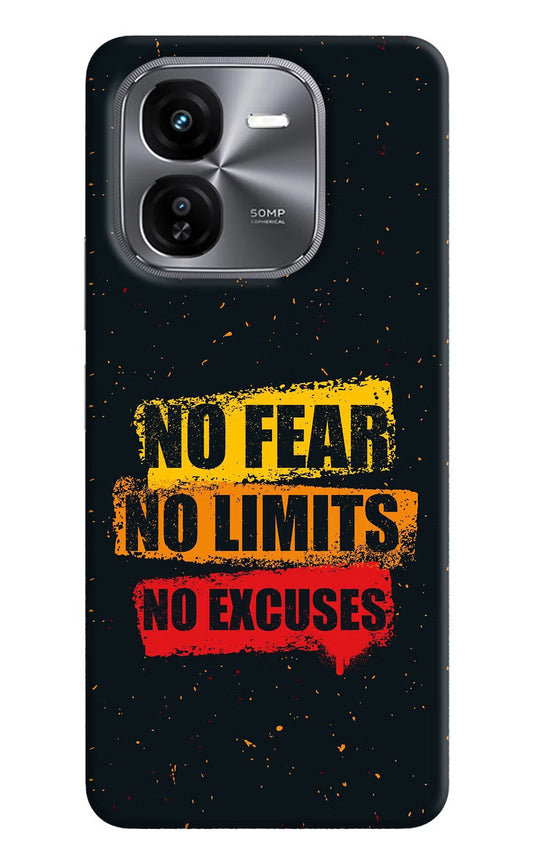 No Fear No Limits No Excuse iQOO Z9X Hard Case Back Cover by Casekaro