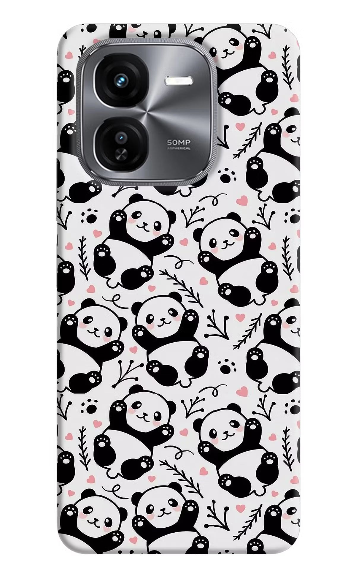 Cute Panda iQOO Z9X Hard Case Back Cover by Casekaro