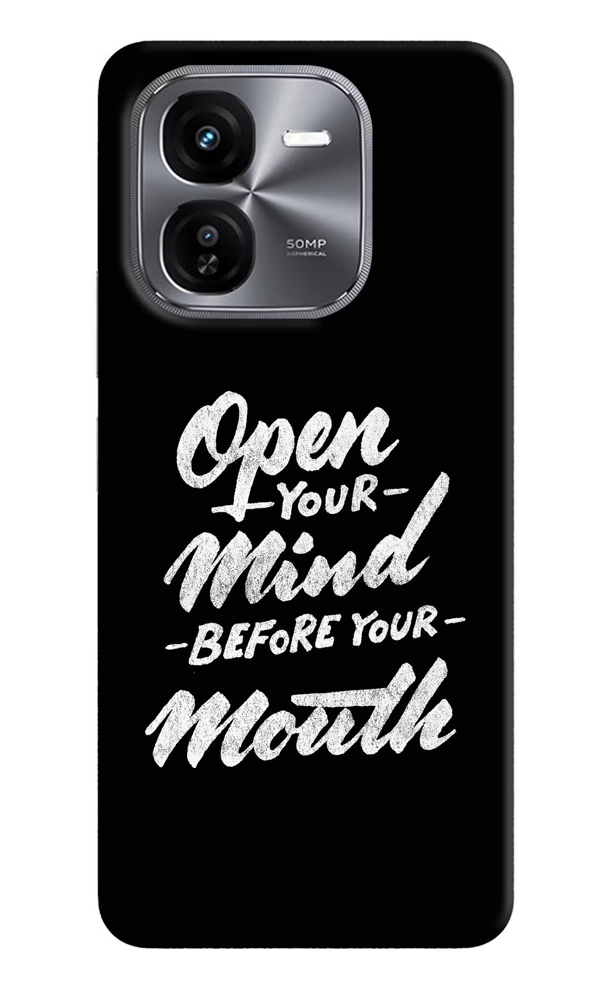 Open Your Mind Before Your Mouth iQOO Z9X Hard Case Back Cover by Casekaro