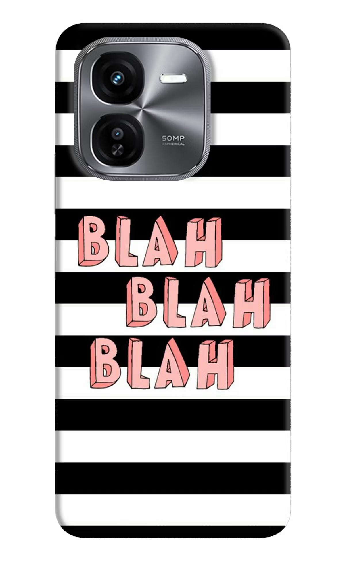 Blah Blah Blah iQOO Z9X Hard Case Back Cover by Casekaro