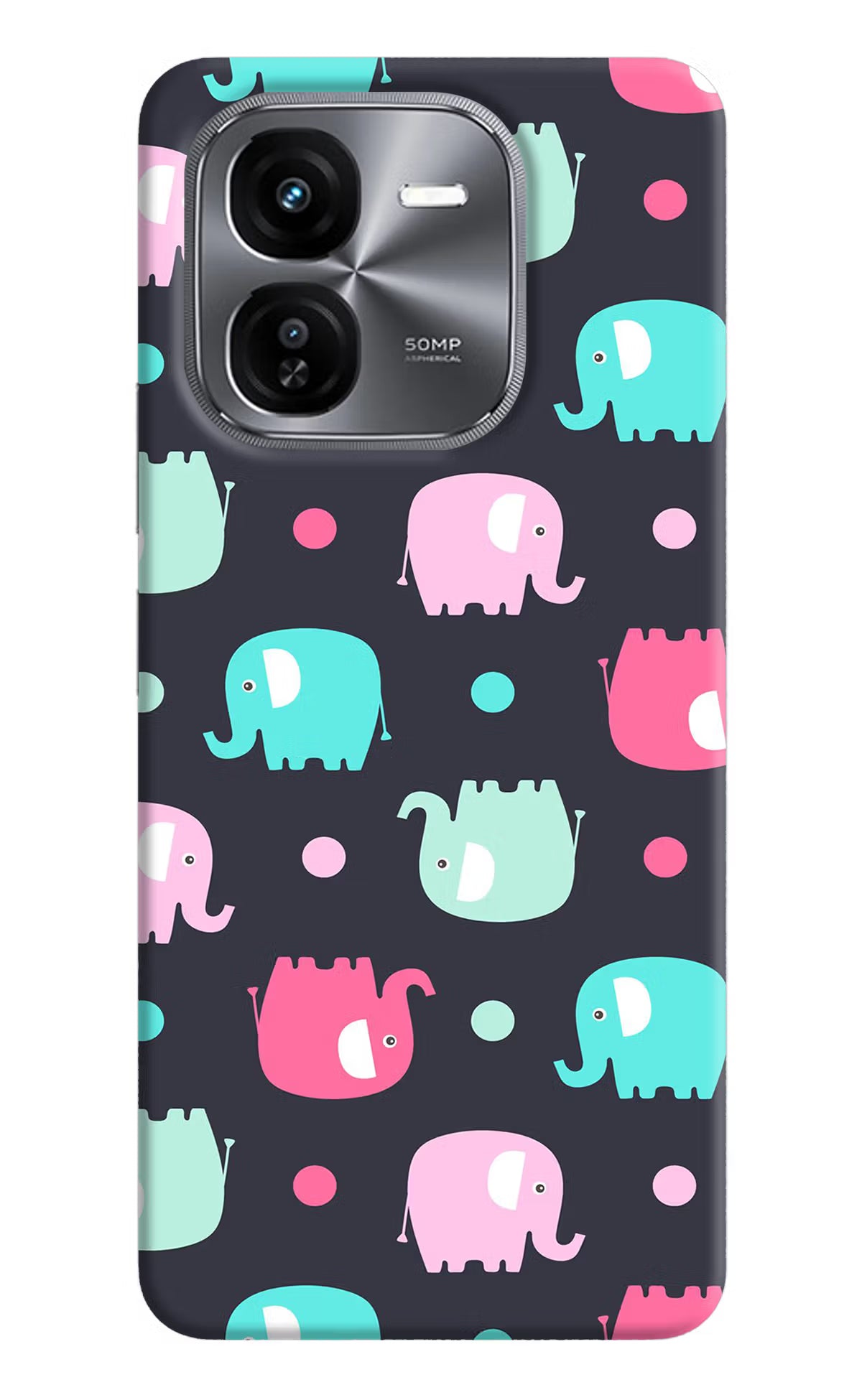 Elephants iQOO Z9X Hard Case Back Cover by Casekaro