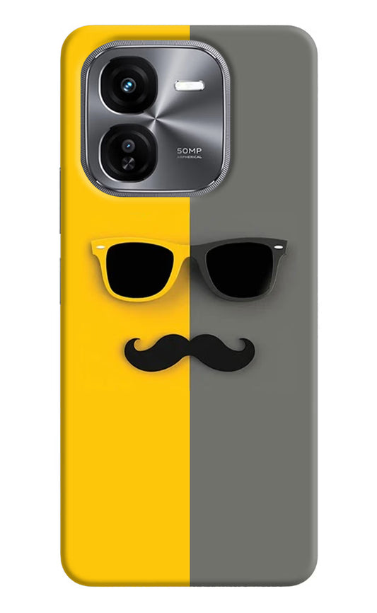 Sunglasses with Mustache iQOO Z9X Hard Case Back Cover by Casekaro