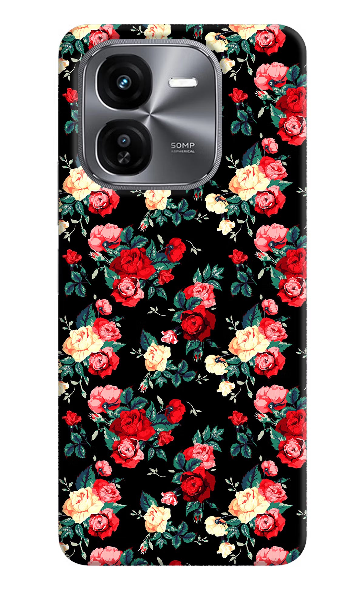Rose Pattern iQOO Z9X Hard Case Back Cover by Casekaro