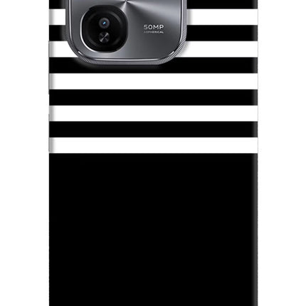 Black and White Print iQOO Z9X Hard Case Back Cover by Casekaro