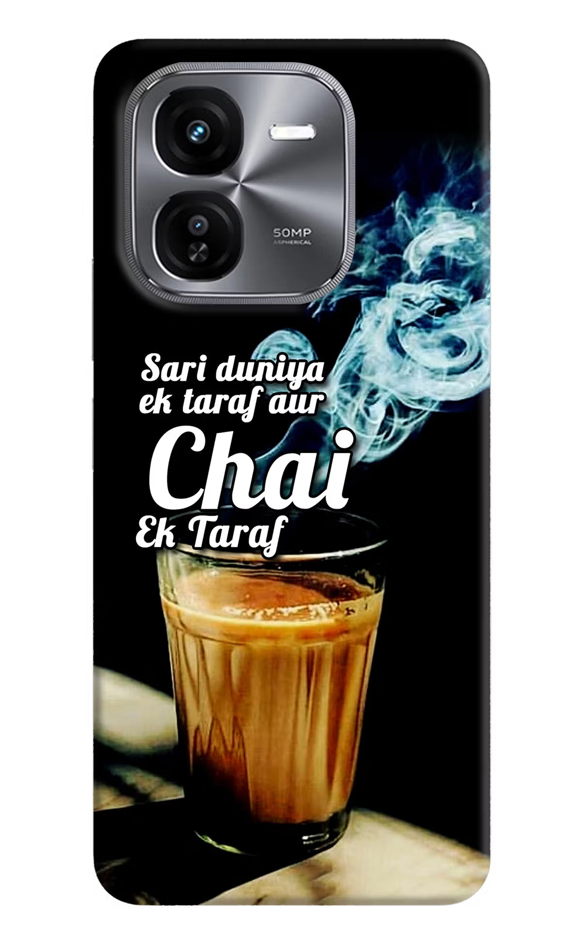 Chai Ek Taraf Quote iQOO Z9X Hard Case Back Cover by Casekaro