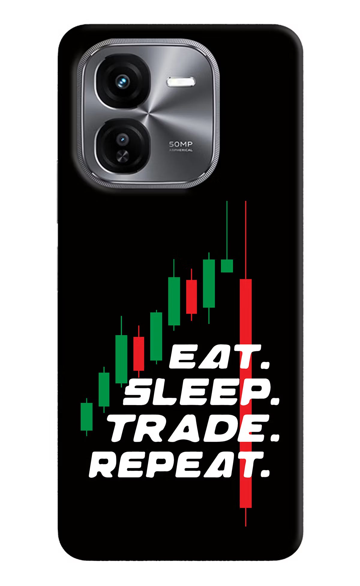 Eat Sleep Trade Repeat iQOO Z9X Hard Case Back Cover by Casekaro