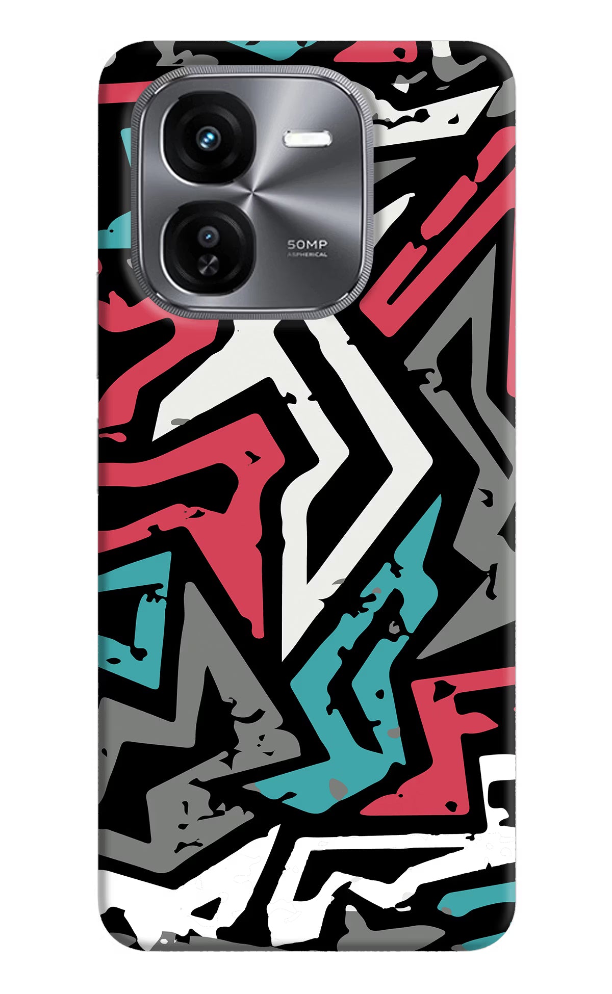 Geometric Graffiti iQOO Z9X Hard Case Back Cover by Casekaro