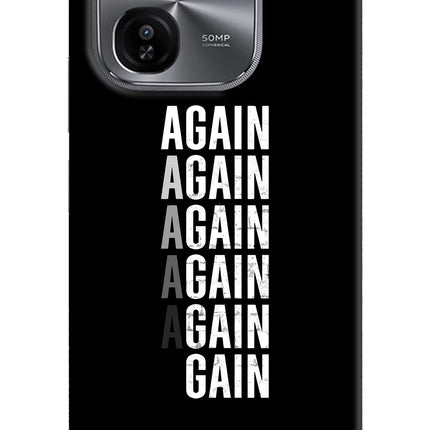 Again Again Gain iQOO Z9X Hard Case Back Cover by Casekaro