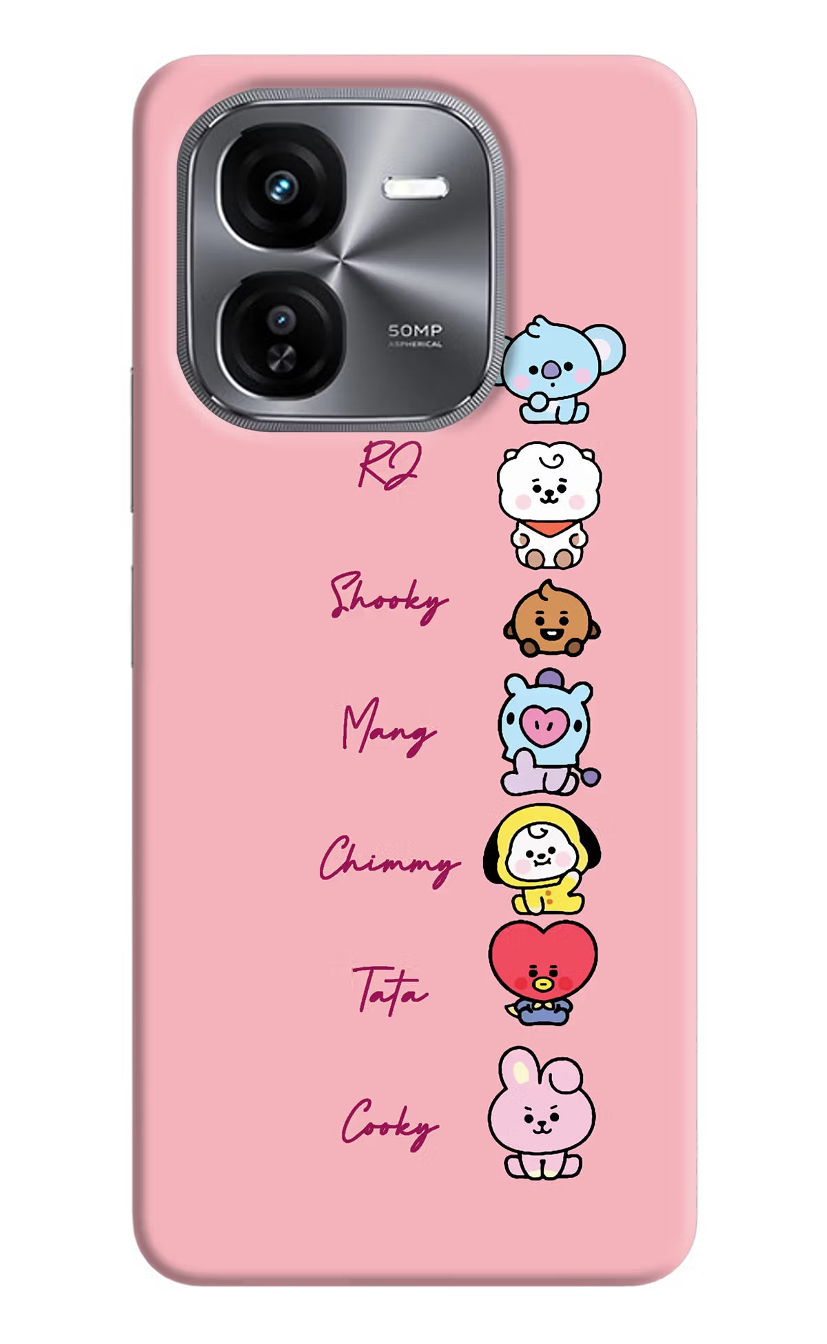BTS names iQOO Z9X Hard Case Back Cover by Casekaro