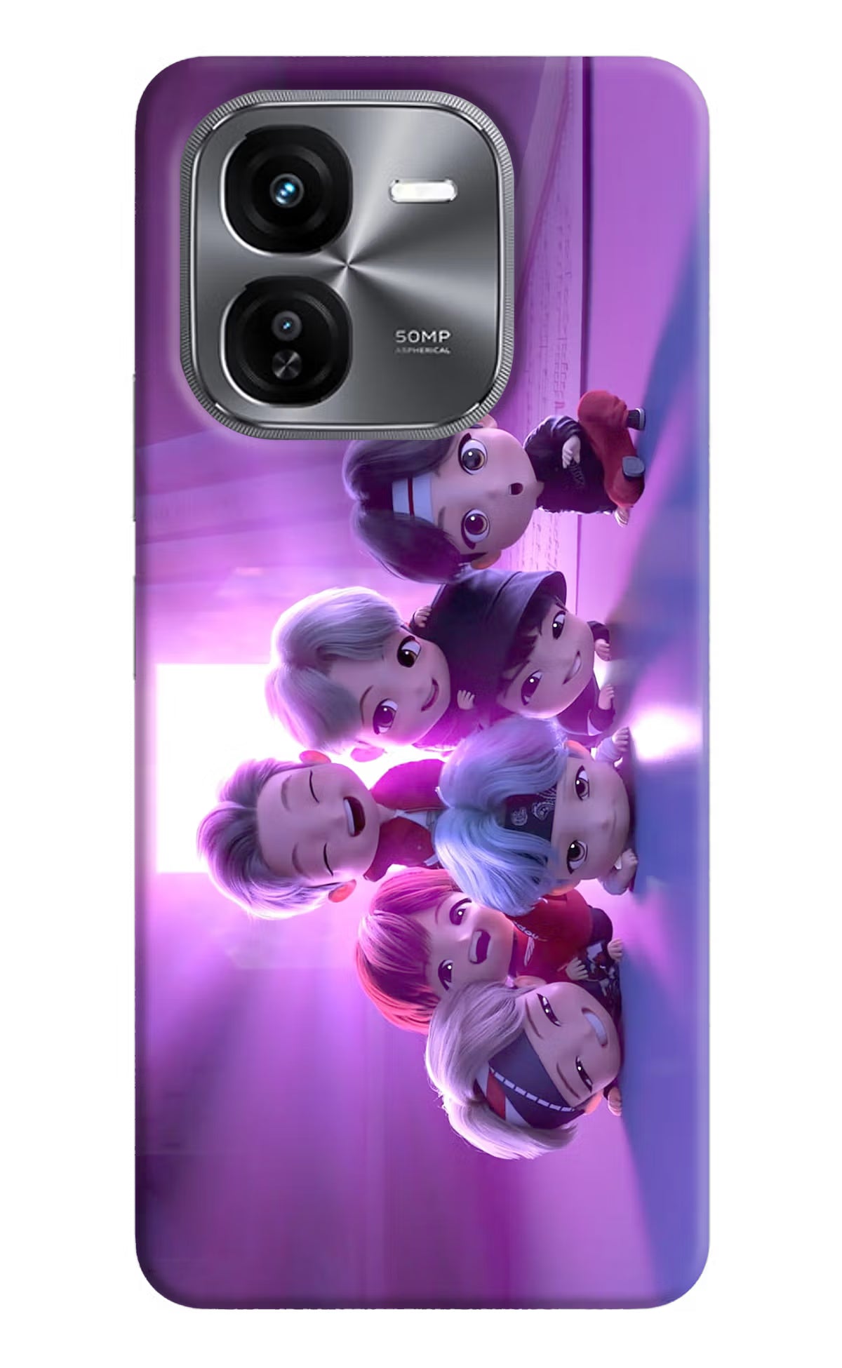 BTS Chibi iQOO Z9X Hard Case Back Cover by Casekaro