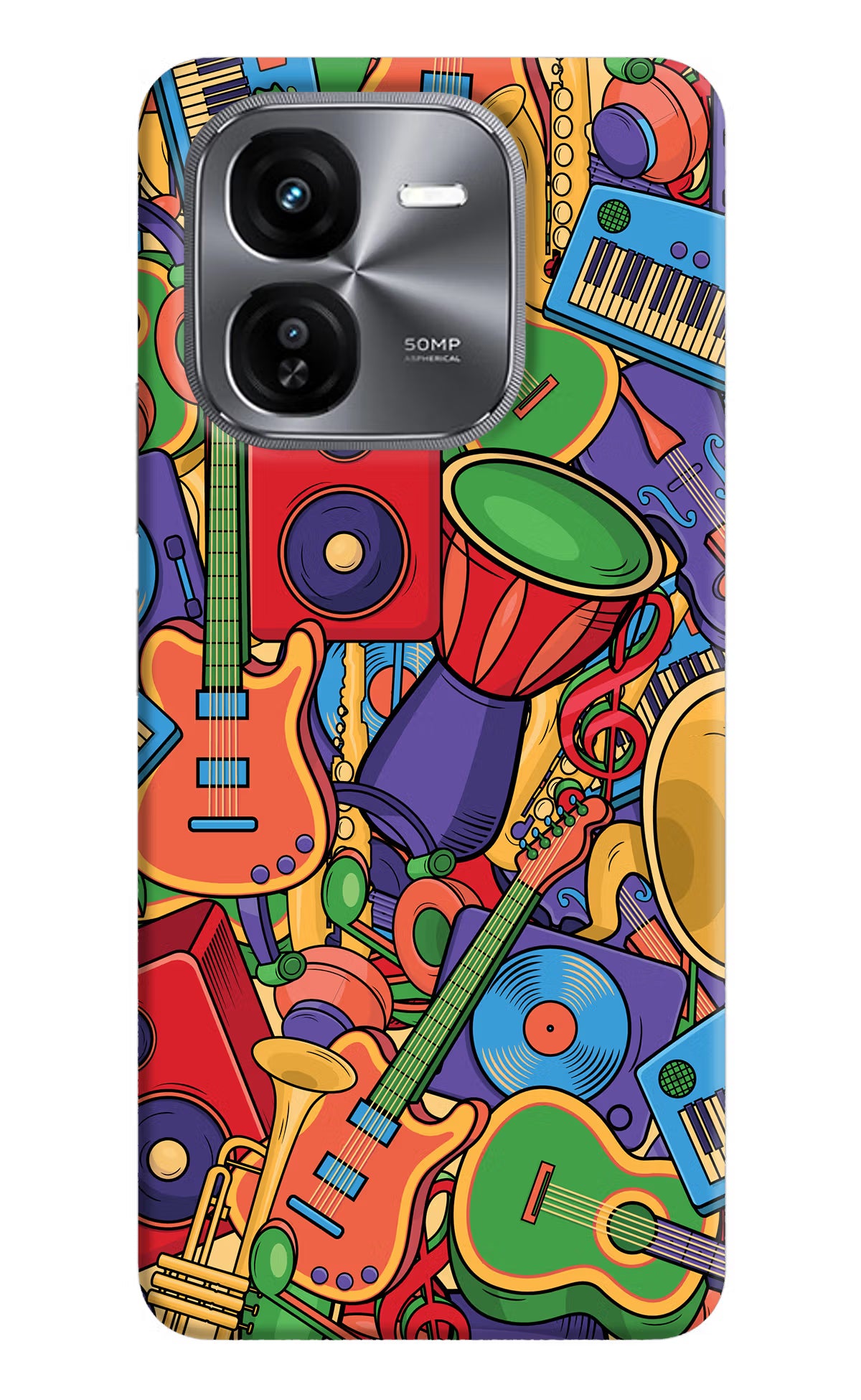 Music Instrument Doodle iQOO Z9X Hard Case Back Cover by Casekaro