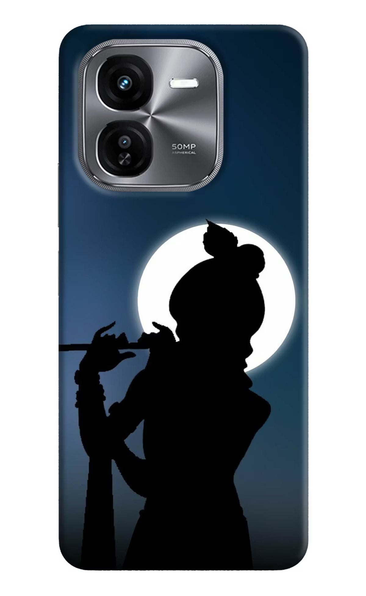 Shri Krishna Silhouette iQOO Z9X Hard Case Back Cover by Casekaro