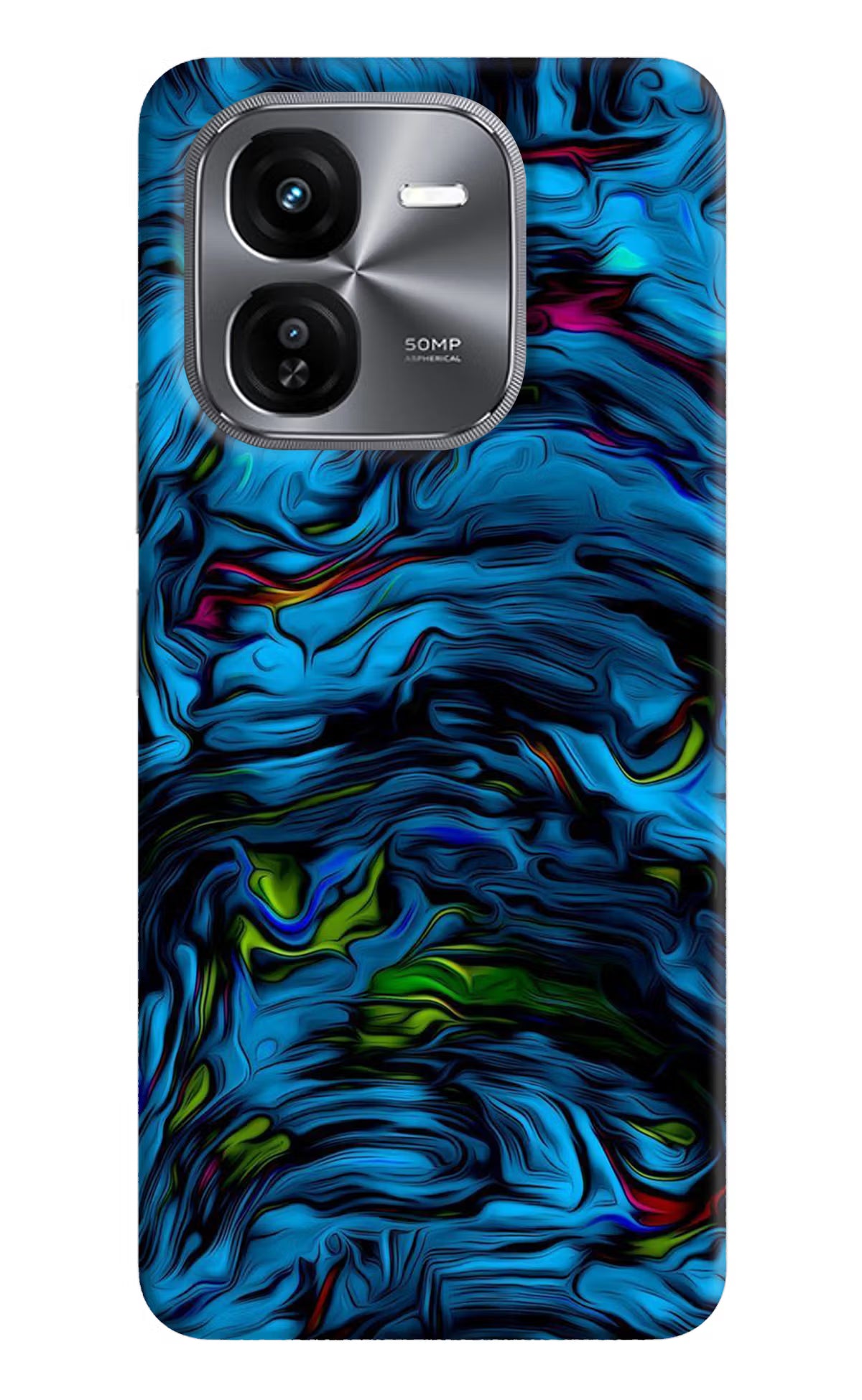 Dark Blue Abstract iQOO Z9X Hard Case Back Cover by Casekaro