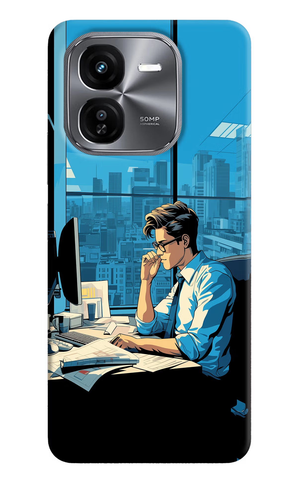 Focused Hustler (AI Generated) iQOO Z9X Hard Case Back Cover by Casekaro