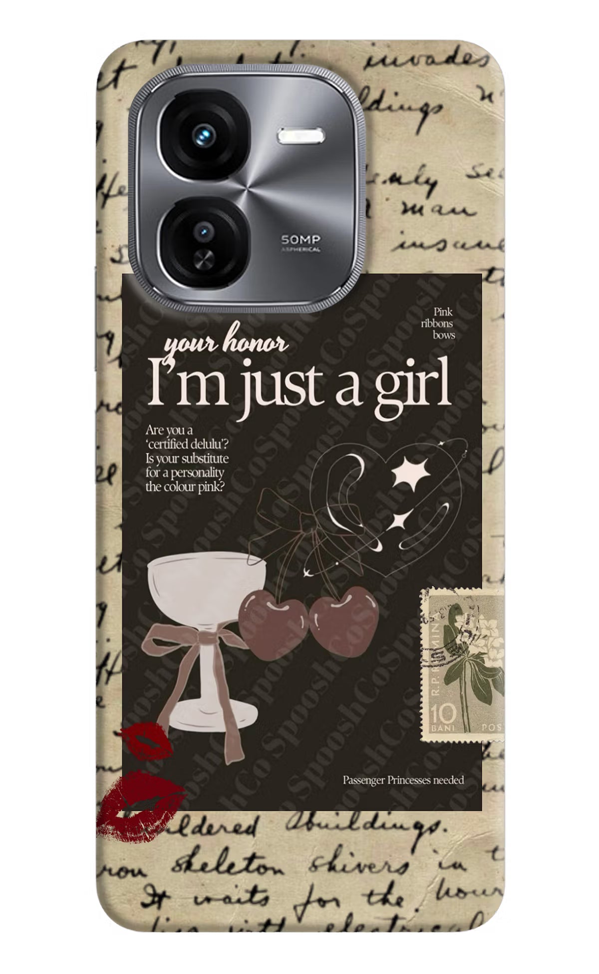 I am just a girl iQOO Z9X Hard Case Back Cover by Casekaro
