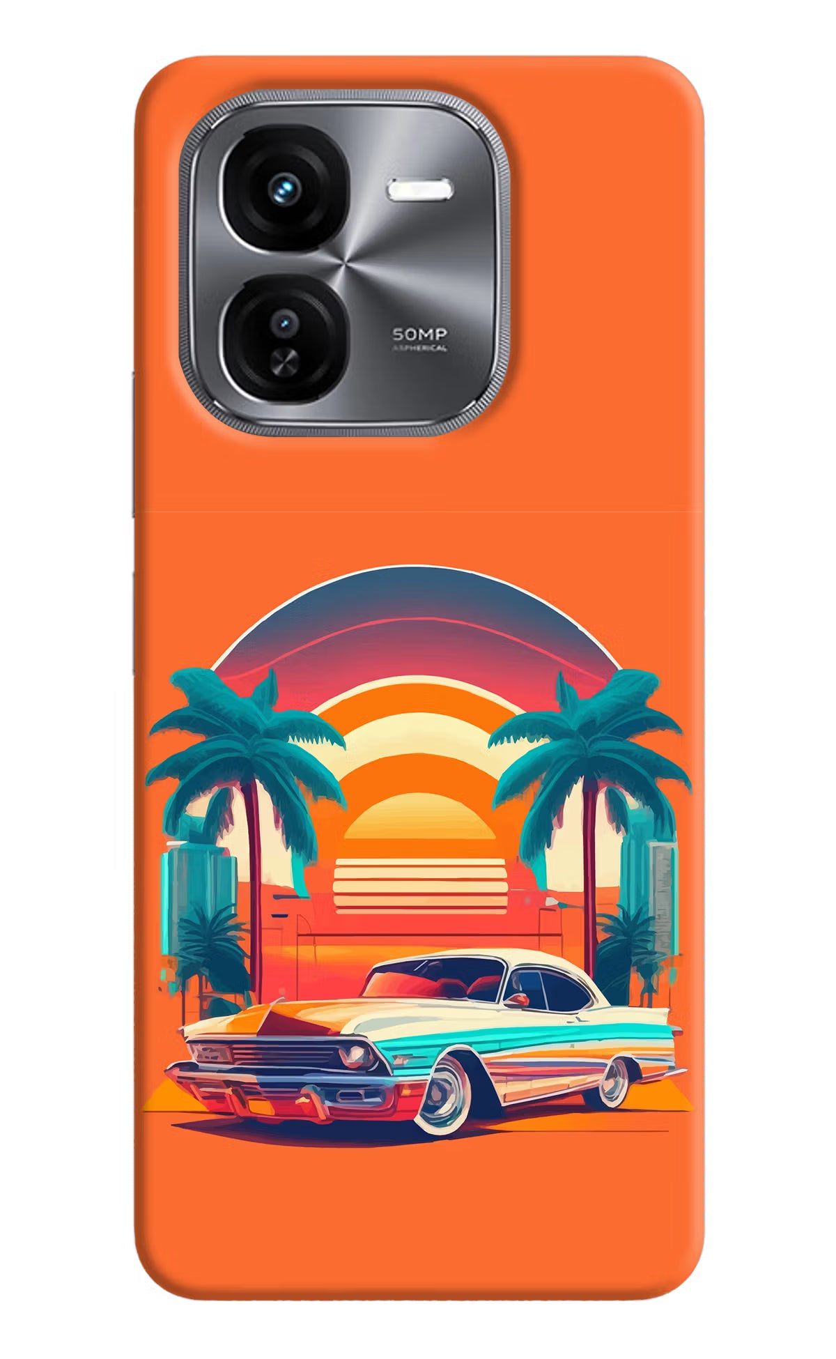 Palm Drive 80s iQOO Z9X Hard Case Back Cover by Casekaro