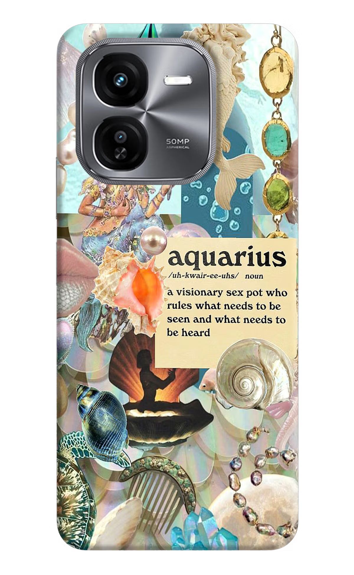 Aquarius Zodiac iQOO Z9X Hard Case Back Cover by Casekaro