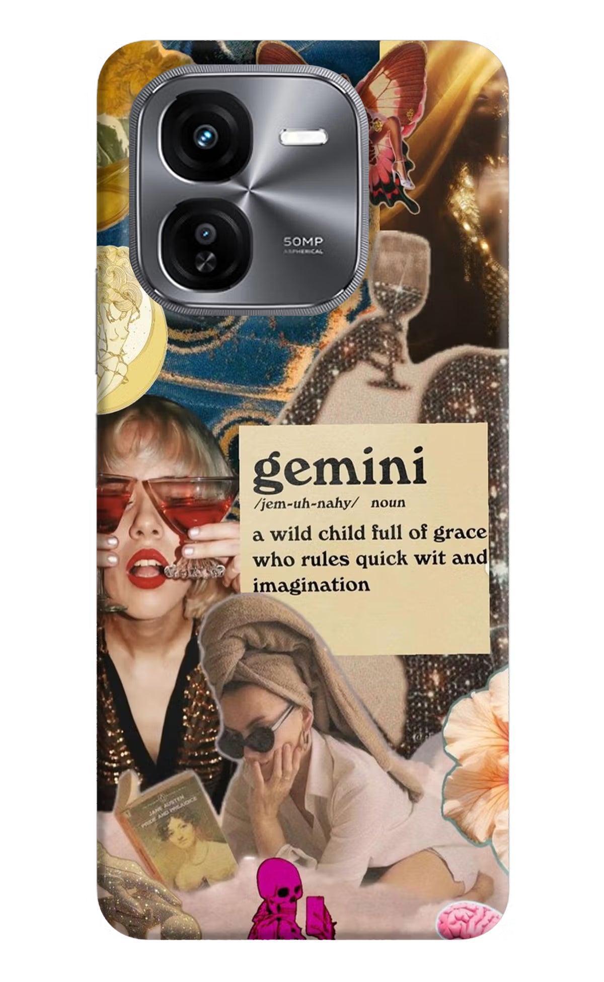 Gemini Zodiac iQOO Z9X Hard Case Back Cover by Casekaro