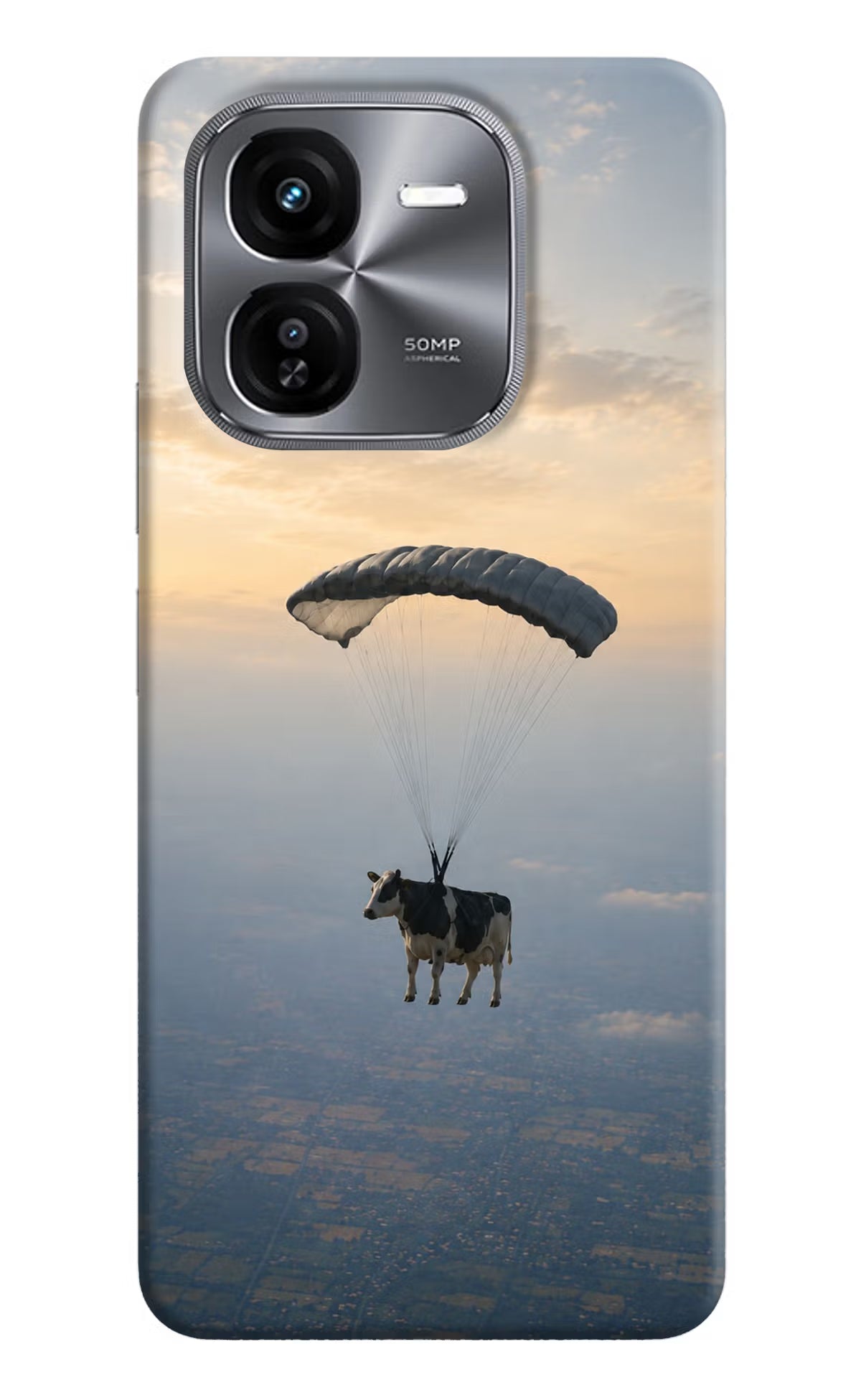 Skydiving Cow iQOO Z9X Back Cover