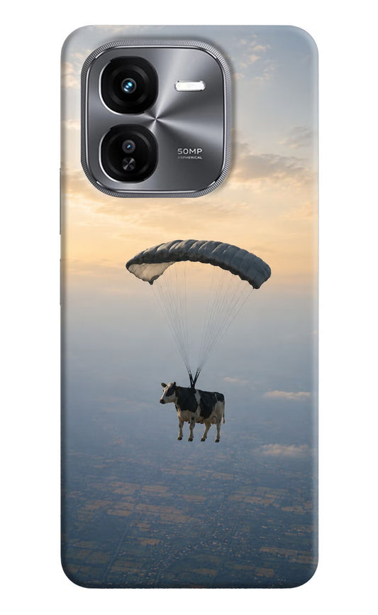 Skydiving Cow iQOO Z9X Hard Case Back Cover by Casekaro