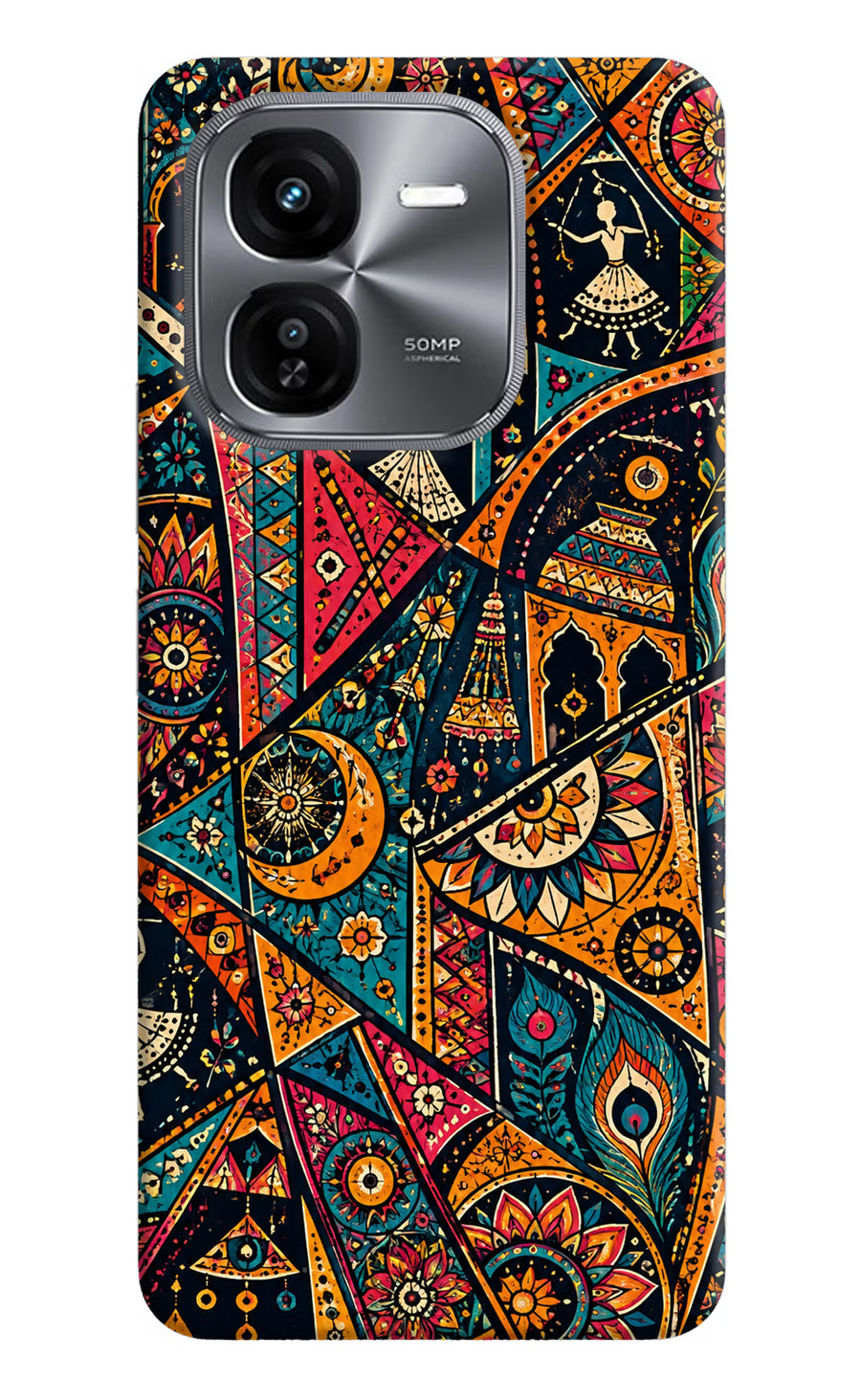 Folk Print iQOO Z9X Back Cover, Hard case