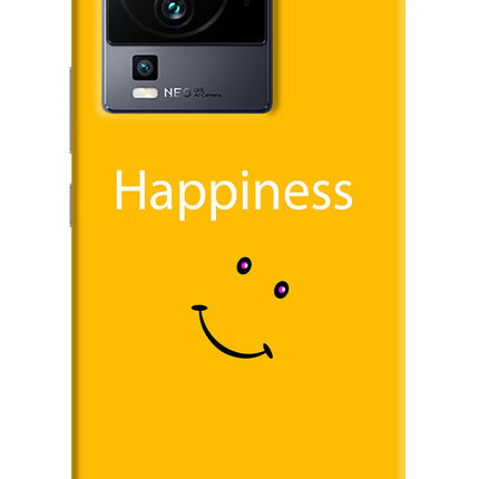 Happiness With Smiley iQOO Neo 7 Hard Case Back Cover by Casekaro