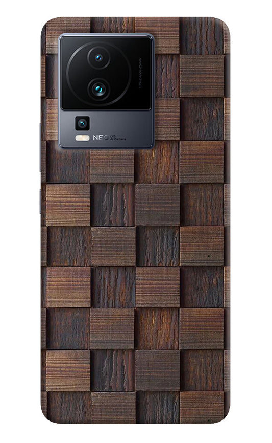 Wooden Cube Design iQOO Neo 7 Hard Case Back Cover by Casekaro